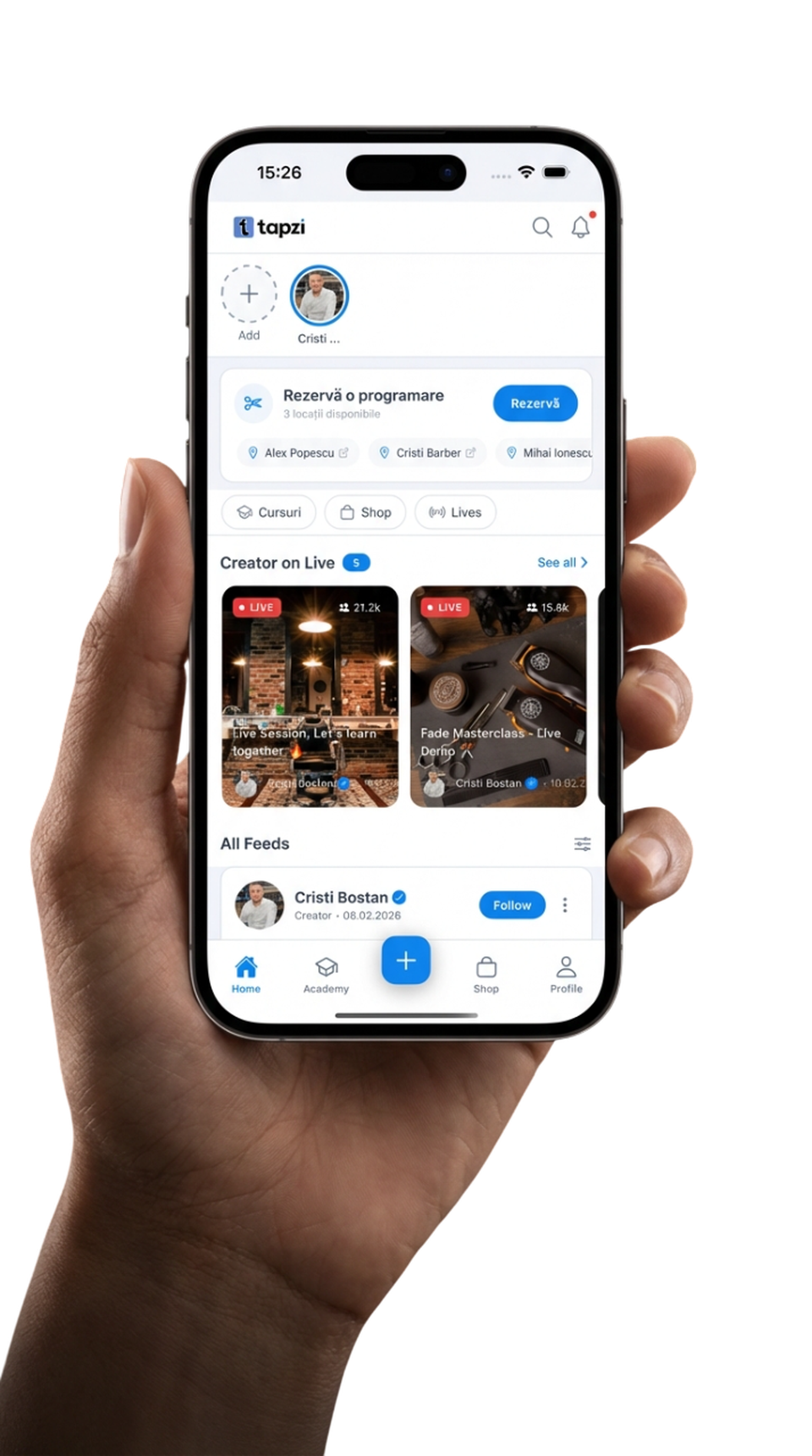 TAPZI - aplicația pentru programări la salon